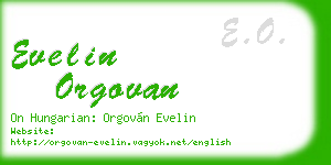 evelin orgovan business card